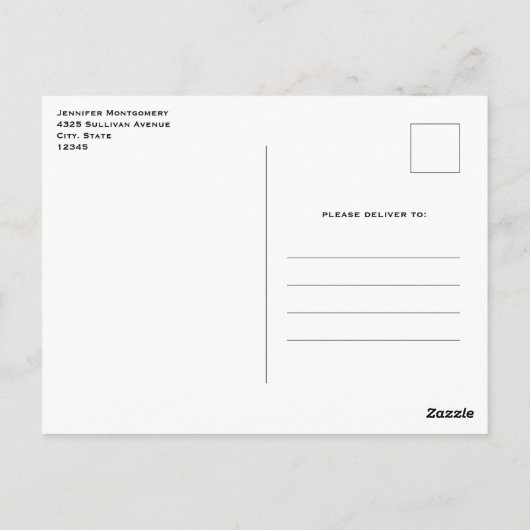 Roze en zwarte vogels op een boomtak briefkaart (Achterkant)