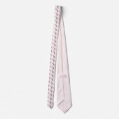 Roze en zwarte vogels op een boomtak patroon stropdas (Achterkant)