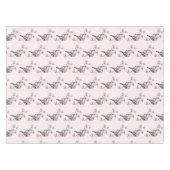 Roze en zwarte vogels op een boomtak patroon tafelkleed (Voorkant (Horizontaal))