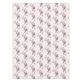 Roze en zwarte vogels op een boomtak patroon tafelkleed (Voorkant)