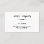 Roze en zwarte vogels op een boomtak visitekaartje (Achterkant)