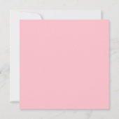 Roze en Zwarte Vredessymbool Lege Uitnodiging (Achterkant)