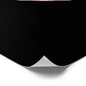 Roze en Zwarte Vredessymbool Poster (Hoek)