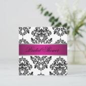 Roze en zwarte Vrijgezellenfeest Kaart (Staand voorkant)