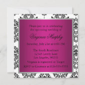 Roze en zwarte Vrijgezellenfeest Kaart (Achterkant)