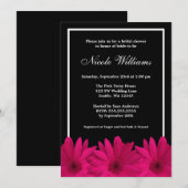 Roze en zwarte Vrijgezellenfeest Kaart (Voorkant / Achterkant)