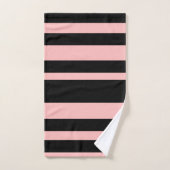 Roze en zwarte washanddoekset bad handdoek (Handdoek)