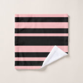 Roze en zwarte washanddoekset bad handdoek (Wasdoekje)