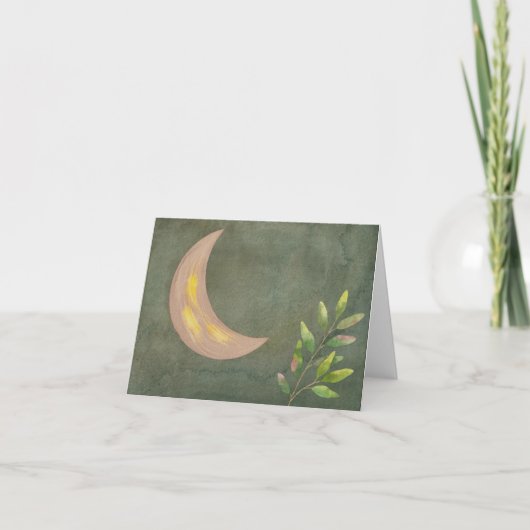 Roze en zwarte Waterverf Celsius Notitiekaartje (Voorkant)