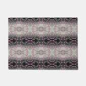 Roze en zwarte Waterverf met patronen Deurmat (Voorkant)