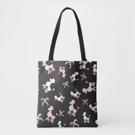 Roze en zwarte wieg tote bag