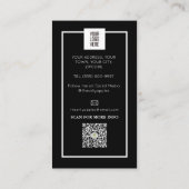 Roze en zwarte wimpers wimper extensies make-up visitekaartje (Achterkant)