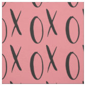 Roze en zwarte XOXO Stof (Swatch)