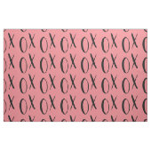 Roze en zwarte XOXO Stof (Fat Quarter)