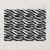 Roze en zwarte Zebra. 2 Trouwtafelnummer Briefkaart (Achterkant)