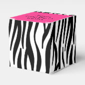 Roze en zwarte zebra Afdrukdoos Vrijgezellenfeest Bedankdoosjes (Voorkant Zijde)
