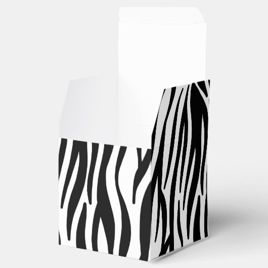 Roze en zwarte zebra Afdrukdoos Vrijgezellenfeest Bedankdoosjes (Geopend)