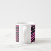 Roze en zwarte zebra Afdrukken (faux glitter) Espresso Kop (Achterkant)