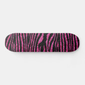 Roze en zwarte zebra Afdrukken (faux glitter) Persoonlijk Skateboard (Horizontaal)