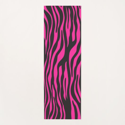 Roze en zwarte zebra afdrukken yogamat (Voorkant)