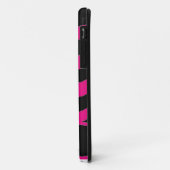 Roze en zwarte zebra bontprint Case-Mate iPhone case (Achterkant/links)