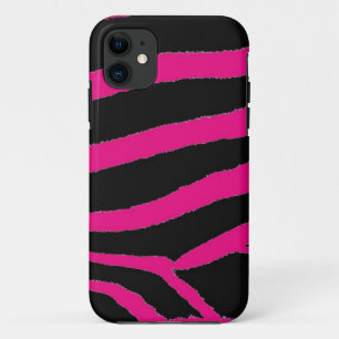 Roze en zwarte zebra bontprint Case-Mate iPhone case