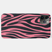 Roze en zwarte Zebra dierenprint Case-Mate iPhone Case (Achterkant (horizontaal))