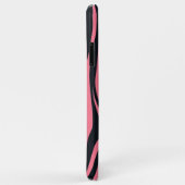 Roze en zwarte Zebra dierenprint Case-Mate iPhone Case (Achterkant/rechts)