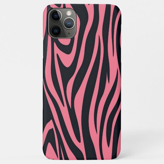 Roze en zwarte Zebra dierenprint Case-Mate iPhone Case (Achterkant)