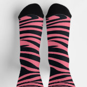Roze en zwarte Zebra dierenprint Sokken (Top)