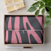 Roze en zwarte Zebra dierenprint Tissuepapier (Geschenk)