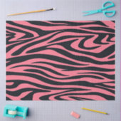 Roze en zwarte Zebra dierenprint Tissuepapier (Craft)