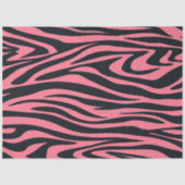 Roze en zwarte Zebra dierenprint Tissuepapier (Voorkant)