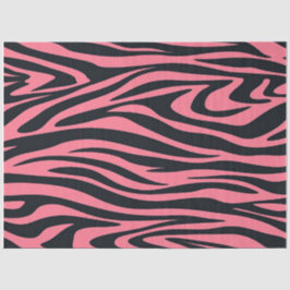 Roze en zwarte Zebra dierenprint Tissuepapier