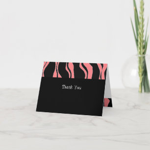 Roze en Zwarte Zebra Streep Bedankt