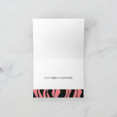 Roze en Zwarte Zebra Streep Bedankt (Binnen)