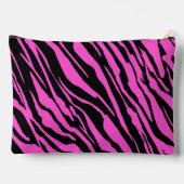 Roze en Zwarte Zebra Strepen Patroon Etui (Achterkant)