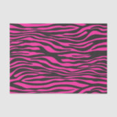 Roze en Zwarte Zebra Stripes Tissuepapier (Voorkant)
