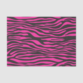 Roze en Zwarte Zebra Stripes Tissuepapier