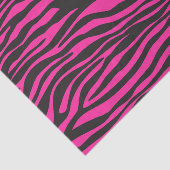 Roze en Zwarte Zebra Stripes Tissuepapier (Detail)