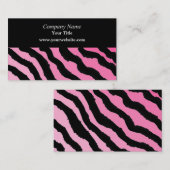 Roze en Zwarte Zebraprint Visitekaartje (Voorkant / Achterkant)
