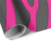 Roze en zwarte zebrastripes — Dierafdrukken Cadeaupapier (Rol Hoek)