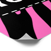 Roze en zwarte zebrastripes; dierlijke afdruk poster (Hoek)