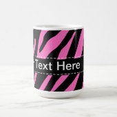 Roze en zwarte zebrastripes; Dierlijke afdrukken Koffiemok (Center)
