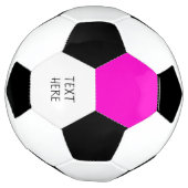 Roze en zwarte zeshoeken met Jouw tekst Voetbal (Gedraaid)