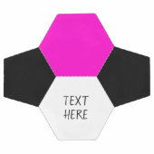 Roze en zwarte zeshoeken met Jouw tekst Voetbal (Enkel)