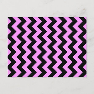 Roze en zwarte zigzag briefkaart