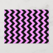Roze en zwarte zigzag briefkaart (Voorkant)