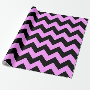 Roze en zwarte Zigzag cadeauverpakking Cadeaupapier