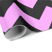 Roze en zwarte Zigzag cadeauverpakking Cadeaupapier (Rol Hoek)